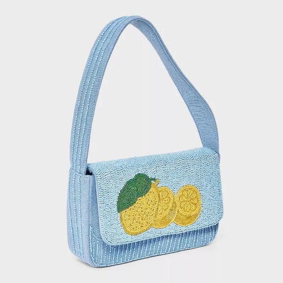 Floral Embellished Beaded Flap Shoulder Bag - A New Day™ - Picture 3 of 5